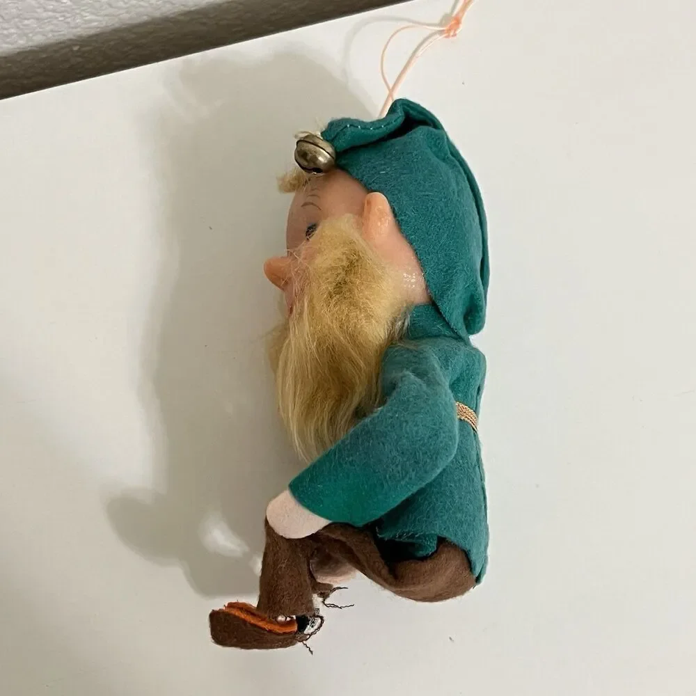 Vintage Knee Hugger Bearded Elf Doll Christmas Ornament Japan